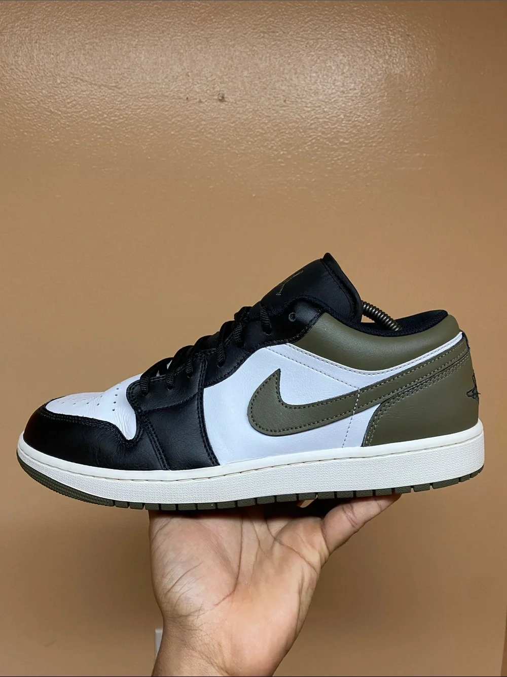 Air Jordan 1 Low “Black Toe Medium Olive” Size 12  553558-092